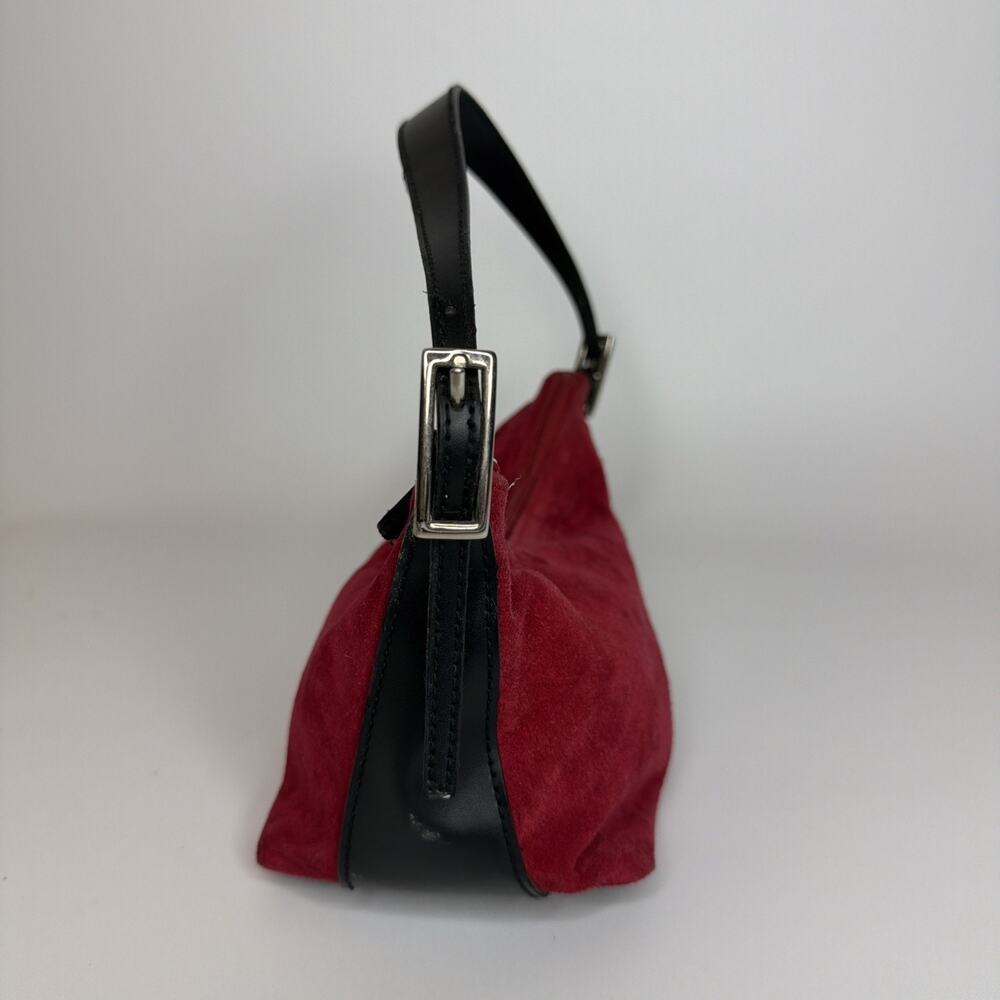 Kathy Ireland Y2K Mini Small Handbag Purse Red Leather Suede - Picture 5 of 16